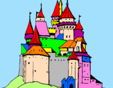 Desenho Castelo medieval pintado por Vanda