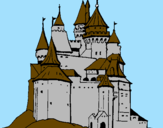 Desenho Castelo medieval pintado por lucas
