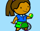 Desenho Rapariga tenista pintado por Ana