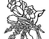 Desenho Ramo de flores pintado por laura