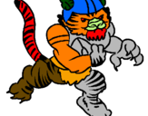 Desenho Jogador tigre pintado por daniel