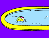 Desenho Bola na piscina pintado por isabelladias