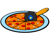 Desenho Pizza pintado por sa