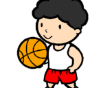Desenho Jogador de basquete pintado por basquete