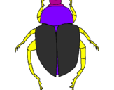 Desenho Escaravelho pintado por JOÃO  VITOR