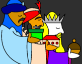 Desenho Os Reis Magos 3 pintado por a.c.r.benites