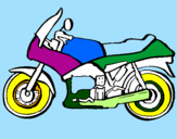 Desenho Motocicleta pintado por carles