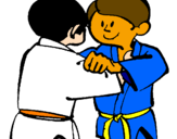 Desenho Judo amistoso pintado por cristiane