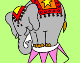 Desenho Elefante a actuar pintado por  dIANA