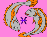 Desenho Pisces pintado por Luana