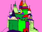 Desenho Castelo medieval pintado por balat