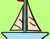 Desenho Barco veleiro pintado por nelzi