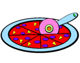 Desenho Pizza pintado por inessousa