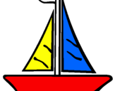Desenho Barco veleiro pintado por Barco