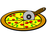 Desenho Pizza pintado por lauti