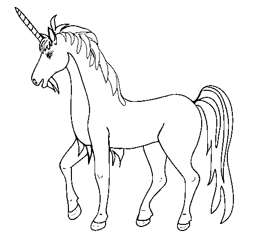 Desenho Unicórnio II pintado por cavalo