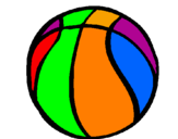 Desenho Bola de basquete pintado por Andreia