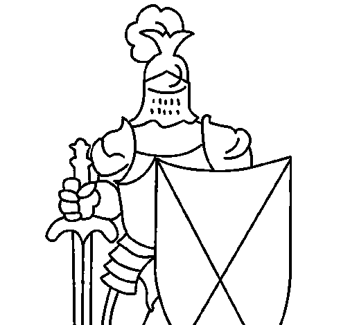 Desenho Cavaleiro pintado por leticia