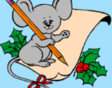 Desenho Rato com lápis e papel pintado por Kyssillah *-*