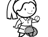 Desenho Rapariga tenista pintado por ana