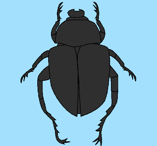 Desenho Escaravelho pintado por geovana