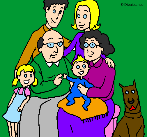 Desenho Família pintado por eu e minha familia