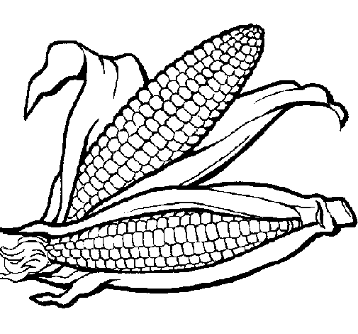 Desenho Espiga de milho  pintado por 123