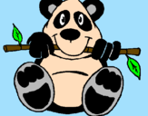 Desenho Urso panda pintado por lara