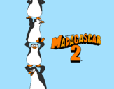 Desenho Madagascar 2 Pingüinos pintado por joaninha voa