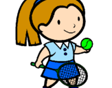 Desenho Rapariga tenista pintado por mariana sousa