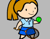 Desenho Rapariga tenista pintado por madonna