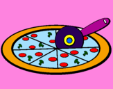 Desenho Pizza pintado por janaina