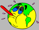 Desenho Aquecimento global pintado por jepeta