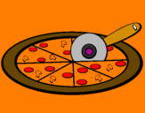 Desenho Pizza pintado por ines sousa