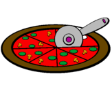 Desenho Pizza pintado por lolo