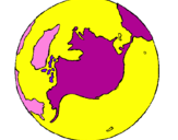 Desenho Planeta terra pintado por piupiu
