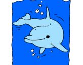 Desenho Golfinho pintado por golfinho