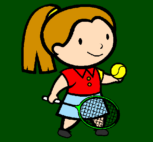 Desenho Rapariga tenista pintado por kikas