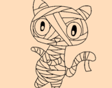 Desenho O gato momia pintado por Aninha