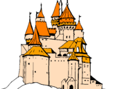 Desenho Castelo medieval pintado por samuel