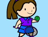 Desenho Rapariga tenista pintado por Ana luiza de Souza G.
