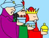 Desenho Os Reis Magos 3 pintado por laura de moraes