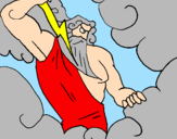 Desenho Zeus pintado por pedro henrique