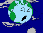 Desenho Terra doente pintado por mariana claudio