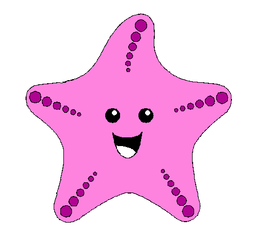 Desenho Estrela do mar pintado por estrelinha