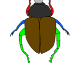 Desenho Escaravelho pintado por Diogo