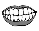 Desenho Boca e dentes pintado por beto