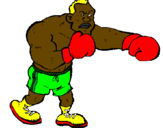 Desenho Boxeador pintado por kcire