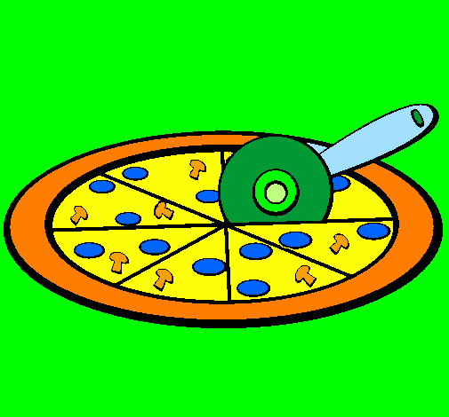 Desenho Pizza pintado por PIZZA