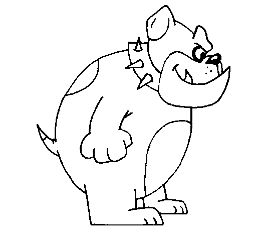 Desenho Bulldog inglês pintado por oi